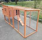Large 95  Deluxe Solid Wood Hen Chicken Cage House Coop With Run Nesting Box