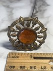 Estate Gold Tone Jeweled Antique Victorian 9  Long Hatpin Sti-7