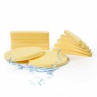 60 Pcs Compressed Yellow Face Sponge  Makeup Removal  Exfoliating  Cleansing