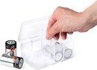 Battery Storage Box Set For C And D Cells Clear Plastic Holder 4 Pack