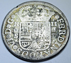 1758 Spanish Silver 2 Reales Genuine 1700 s Colonial Cross Pirate Treasure Coin