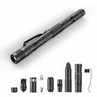 Tactical Pen With Tungsten Steel Tip Self Defense Glass Breaker Flashlight Pen
