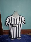 Adidas Juventus Jeep Soccer Jersey Men s Size Small Black Stripes-as Is 