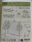 Stampin    Up     white Christmas    Stamp Set Deer Trees Merry Snowman Car Snow