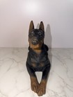 Vintage 1985 Sandicast Doberman Dog Sculpture 10 5    Signed Sandra Brue Usa
