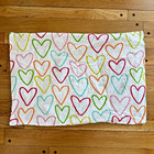 Ikea Twin Duvet Cover Pillowcase Set Hearts White Pink Green Girls Bedroom