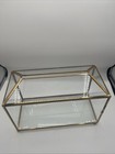 Wedding Card Holder Glass With Gold Trim Lockable Includes 3 Place Card Holders