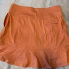 Fairway   Greene Women s Orange Solid Pull-on Stretch Golf Skort L 32 