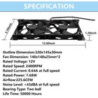 12v Rv Fridge Ventilation Cooling Fan 5 5  For Side Vents With Adjustable Speed