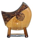 Carved Wood Toilet Paper Roll Holder Pine Cone Rustic Cabin 11 75    X 9    X 4 5   