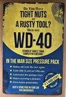 Wd-40 Rusty Tool Lube Tin Sign  chevy Charger Ford Bullitt Harley Honda  W52767