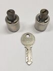 2 Matching Stanley Vidmar Sl10 1219 A75 Lock Cylinders W  1 Key