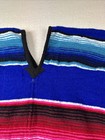 Poncho Mexican Poncho Saltillo Serape Striped Cotton Blanket Unisex