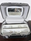 Vintage American Tourister Train Case Hard Shell - Black Tray   Mirror W Keys
