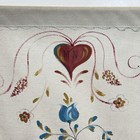 Vtg Knitting Sewing Caddy Yarn Bag Tote Folding Wood Frame Hand Painted Country