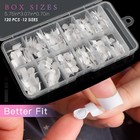 White French Nail Tips 120 Pcs Short French Style Acrylic Nail Tip 12 Sizes F   