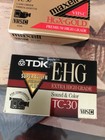 New Sealed Maxell Tc-30   Tdk Tc-30 Vhsc Ehg Camcorder Video Cassette Tapes