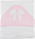 Children s Solid Pink Bow Hooded Towel