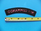 Wwii Original Felt 5  British  no  1 Commando  Rocker Patch-no Glow