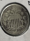 1866 Shield Nickel 5 Cent Piece With Rays Type Coin Very Rare Free Shipping