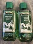 Pack Of 2 New Bath   Body Works Vanilla Bean Noel Body Wash Gel 10 Oz   x2 