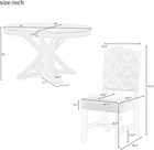 Vintage Functional Furniture Dining Table Set With Extendable Table And 4 Uphols