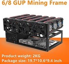 8gpu Mining Rig Frame  Steel Open Air Miner Computer Frame Black 