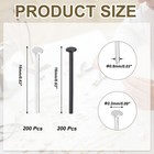 0 6 Inch Flat Head Pins  Jewelry Making Headpins-400pcs silver Black 