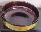 Antique Moser Amethyst Art Glass Bowl W  Gilded Cameo Frieze 1920s Art Nouveau 
