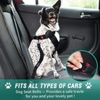 Cooyoo Dog Seat Belt 3 Piece Set Retractable Dog Car Harness Adjustable Dog Seat