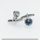 Handmade Round Sky Blue Topaz 925 Sterling Silver Cufflinks