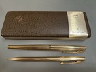 Vintage Sheaffer White Dot Gold Fill Fountain Pen   Pencil Set In Original Case