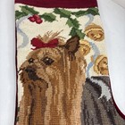 Needlepoint Yorkshire Westie Terrier Yorkie Dog Christmas Stocking 17   