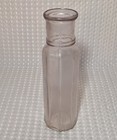 Vintage Antique Bottle Condiment Jar Tall Light Purple Tint 8 Paneled Glass