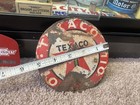 Original Texaco Motor Oil Paddle Sign Rare Gas Porcelain Lubester Old Dsp Can