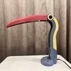 Blue Toucan Table Lamp By H  T  Huang 1980s Vintage Mid-century Modern Light