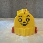 Vintage 1960 s Slinky Train Pull String Yellow Red Pull Behind Train