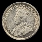 1936 Canada 10 Cents   800 Silver Coin  King George V  Two Maple Boughs  Crown