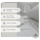 100  Cotton Percale Sheets King Size  White  Deep Pocket  4 Pieces Set - 1 Fl   