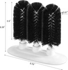 54484 Triple Brush Bar Glass Washer - 3 Brushes - Suction Base  Non-battery