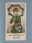 1880s American Sewing Machine Victorian Parasol Snow Sled Advertising Trade Card