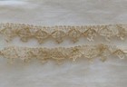 2 Yds Vintage Bobbin Cluny Lace Trim Ecru Cotton Handmade 5 8  Wide Doll Dressin