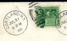 Usa E7 On 1909 Cover  scarce  With Usa 319f  lake Color   From to Courtland  Ny