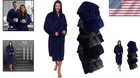 Ross Michaels Mens Robe Plush Big And Tall - Long Fleece Spa Bath Robe With P   