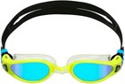 Aqua Sphere Kayenne Swim Goggles Yellow Frame Black Strap Mirrored Lens