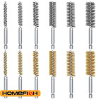 Stainless Steel Drill Cleaning Brush Twisted Wire Brush Attachment For Electric 