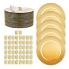 Gold Charger Plates With Beaded Rims 13 Inch Round Chargers Set Of 50 New