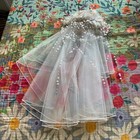 Vintage Wedding Veil Ivory Shoulder Length Pearl Rose White Marry