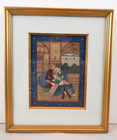 Vintage Miniature Indian Painting Of A Mughal Love Scene   P289