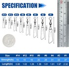 Barrel Swivel Snap-100pcs Fishing Connector Swivels Solid Rings High Strength   